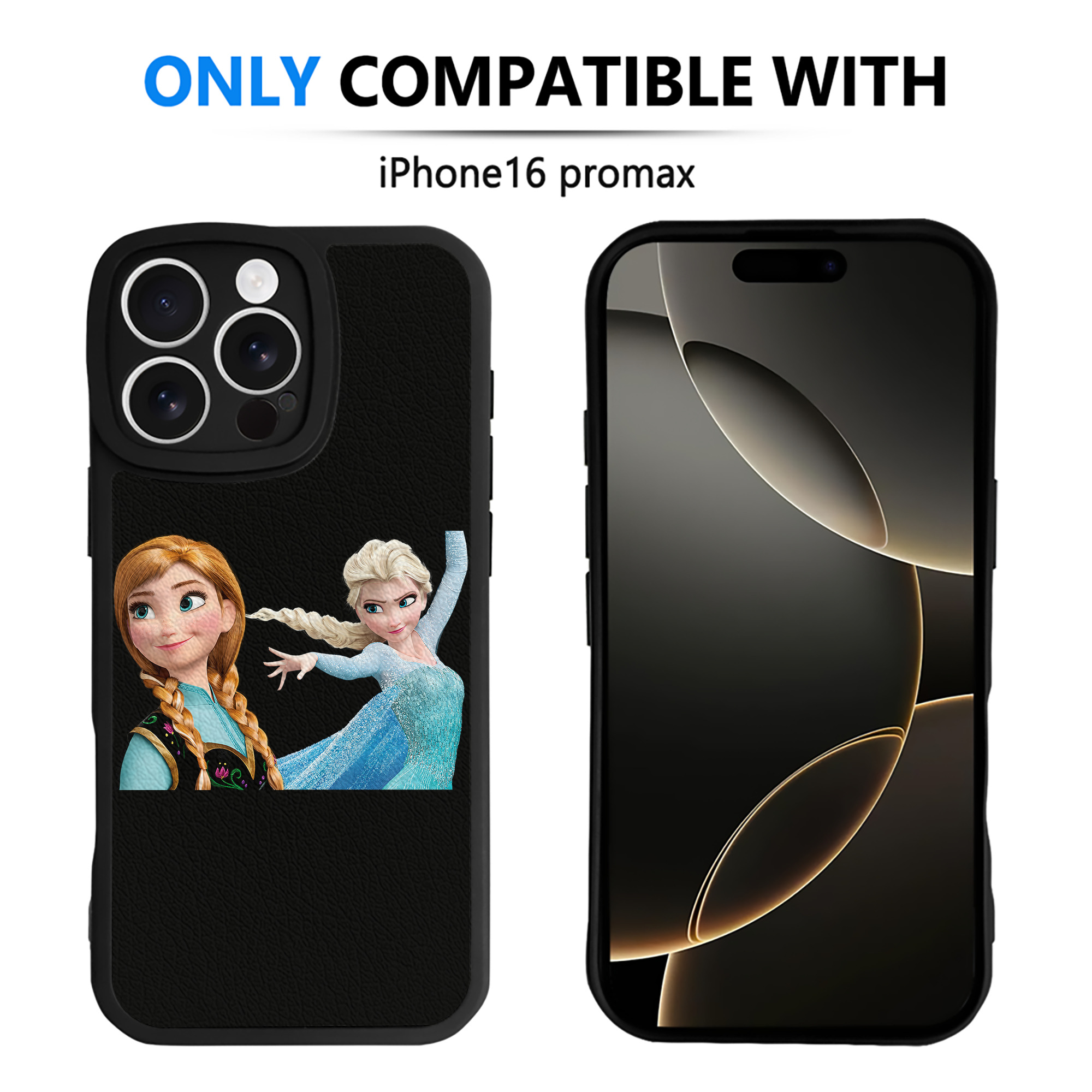 （画像用） アナと雪の女王 アンナ エルサ Frozen Anna Elsa 【iPhone 16シリーズ対応】シリコンスマホケース（レザー調） 材質：シリコン
